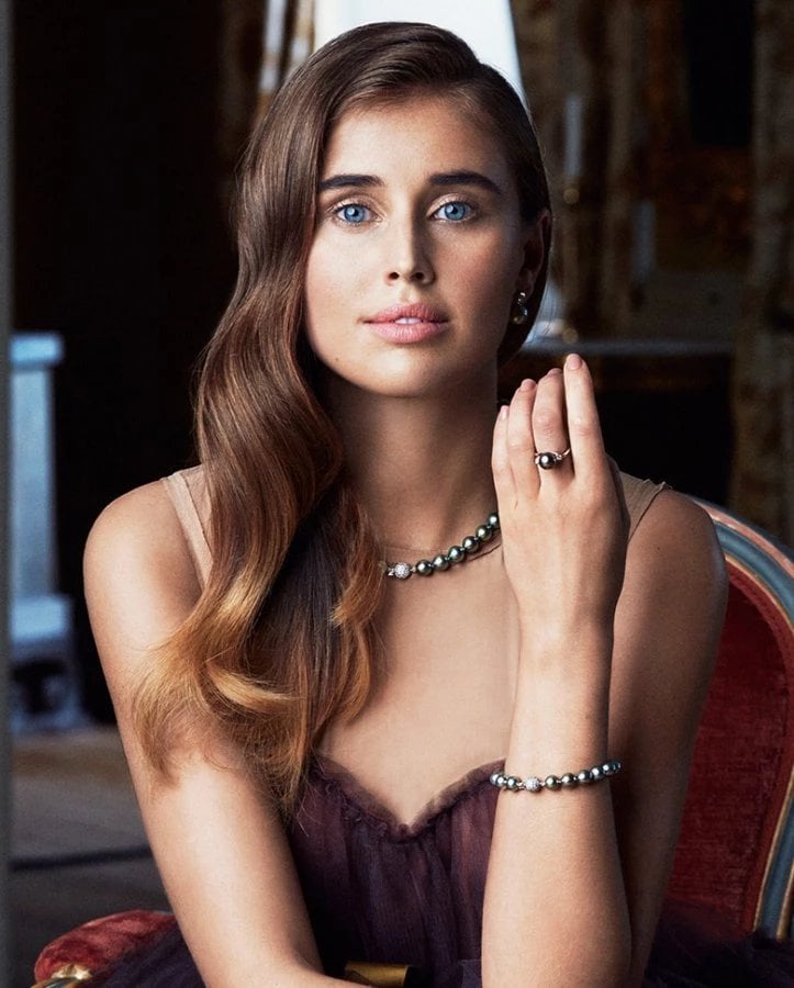 Perlearmbånd -Tahitiperler 0,80 carat TW(F)/VS