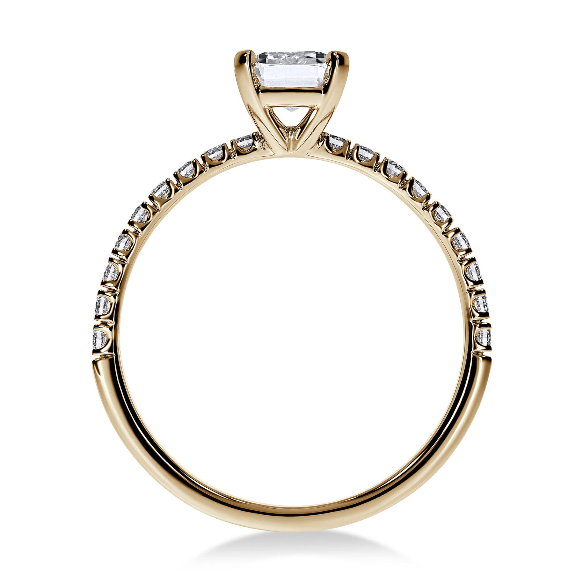 Moderna Solitaire II emerald cut forlovelsesring